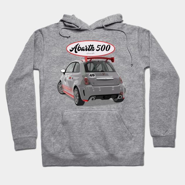 ABARTH 500 Back Hoodie by PjesusArt